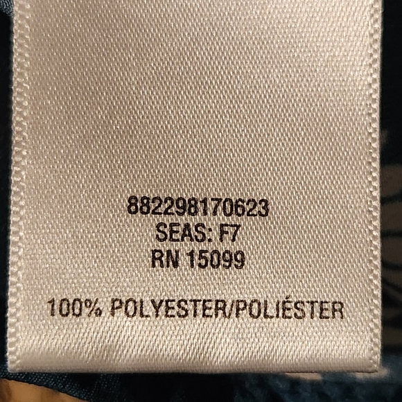 2/$30 Laura Scott1X Novelty Crane Bird All Over Print Roll Tab 3/4 Sleeve - Picture 15 of 15